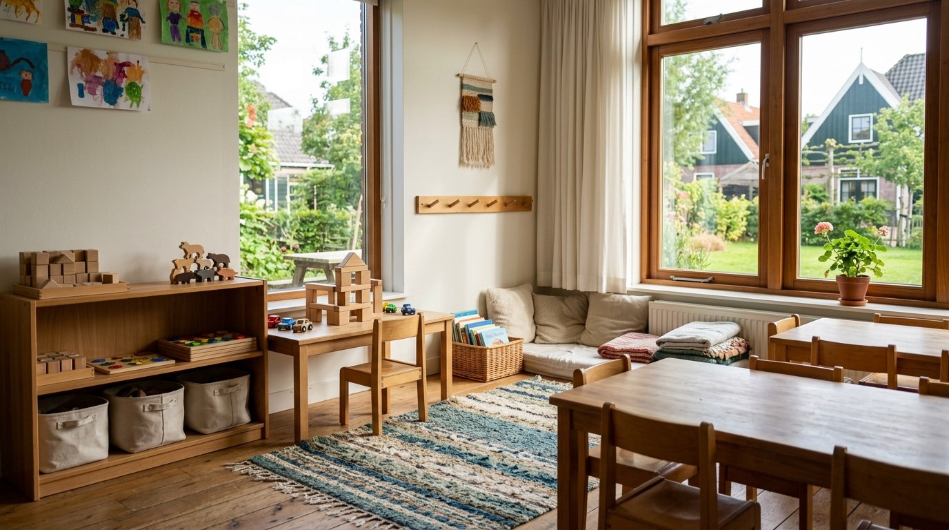 Kleuterhoek in een Nederlandse groep 1